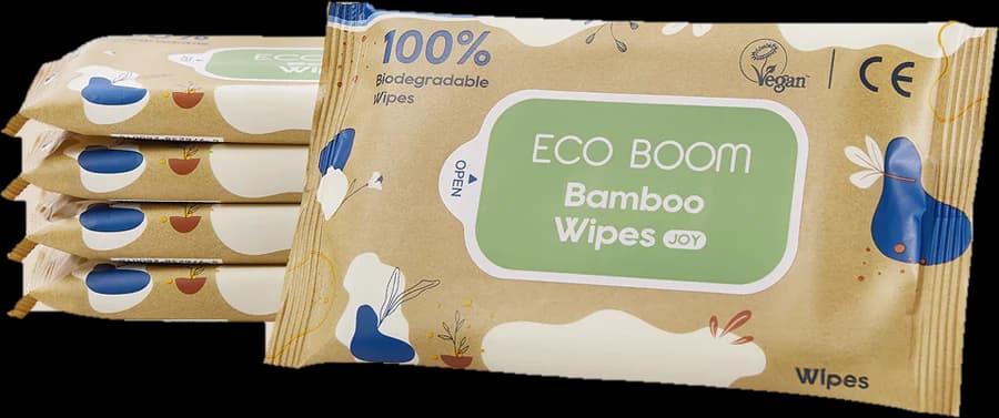 Bambusové vlhčené ubrousky ECO BOOM v balení