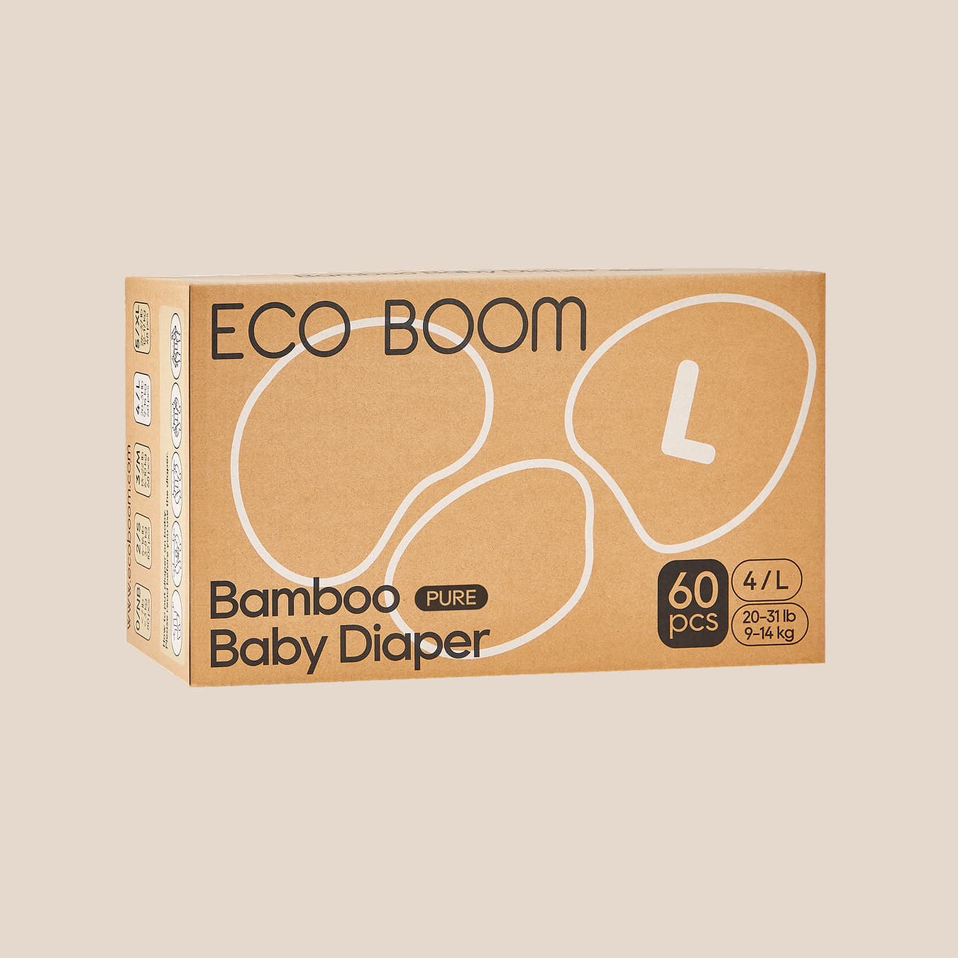 Bambusové plenky Pure - L (60 ks)