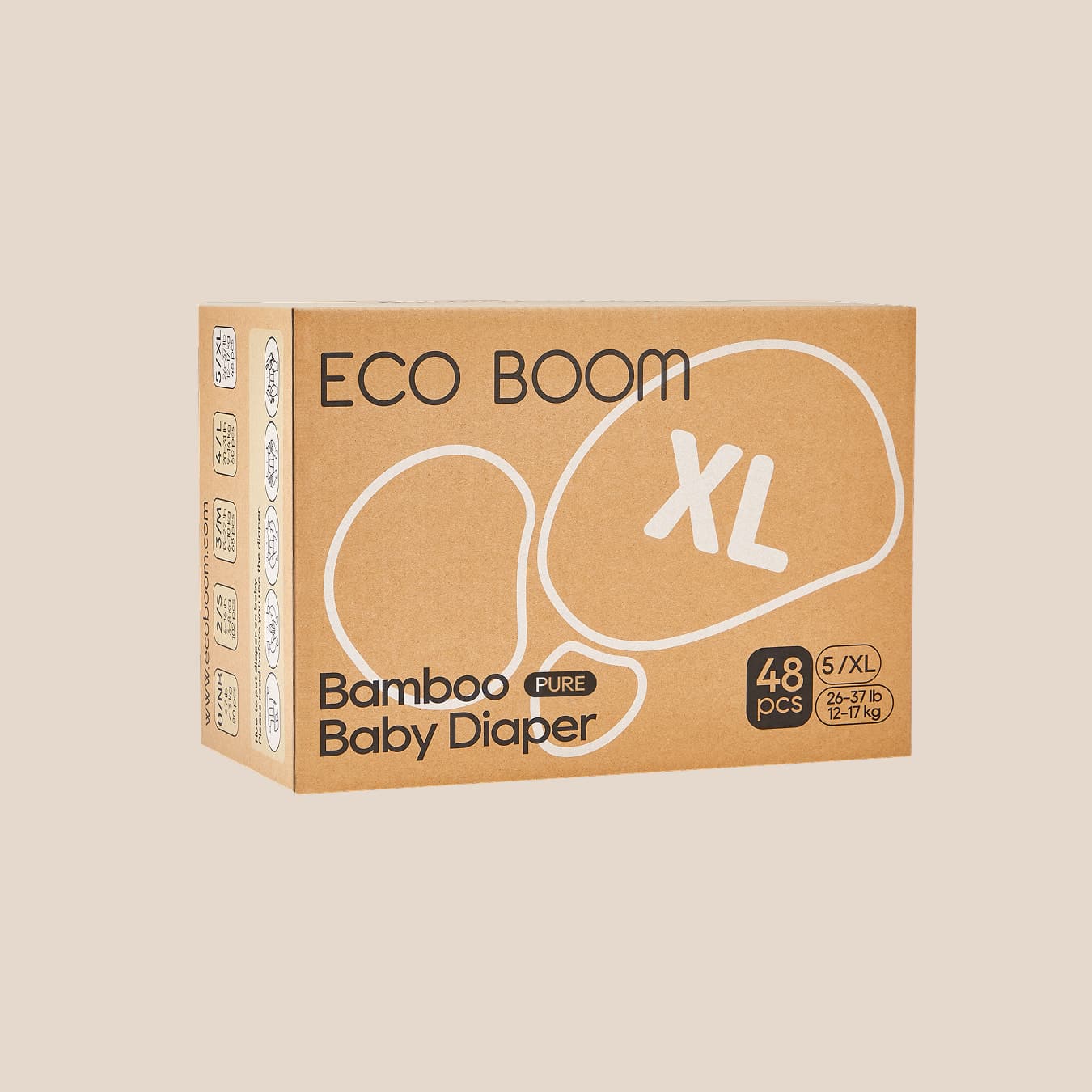 Bambusové plenky Pure - XL (48 ks)