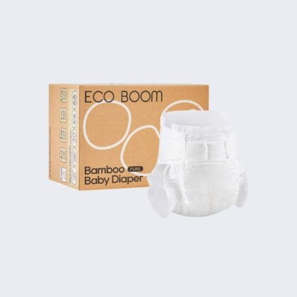 Bambusové pleny ECO BOOM pro miminka, jemné a bezpečné, balení v krabici.